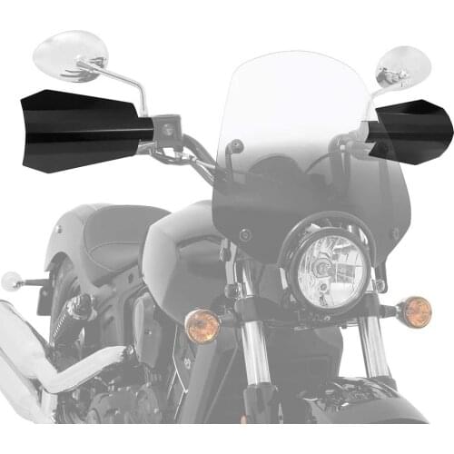 Coffin Cut Hand Guards for Sportster Dyna Electra Street Glide 2007-2020 (Large),Gloss black