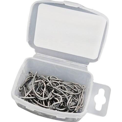 Hirisi 100Pcs High-Carbon Steel Barbed Carp Fishing Hooks Pack