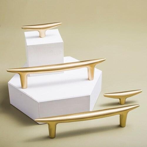 Nordic style brass handle wardrobe cupboard cabinet door handle wardrobe drawer handmade golden handle