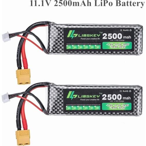 11.1V LiPo Battery For RC Car Airplane Helicopter High Power 11.1 v 2500mAh 3S Battery for RC toys accessories XT60 Plug 803496