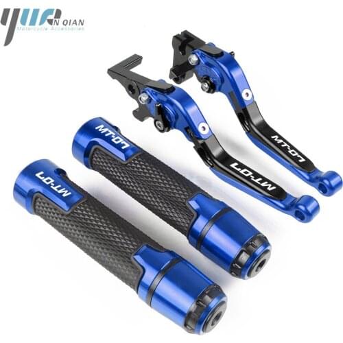 Motorcycle Accessories Adjustable Racing Brake Clutch Levers Handlebar Hand Grips Set For YAMAHA MT-07 MT07 MT 07 2014-2018 2017