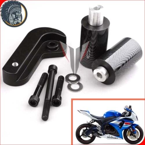 Motorcycle Racing No Cut Crash Pads Fairing Frame Protectors Slider Carbon Fiber Fit For 2006-2008 Suzuki GSXR 600 / 750
