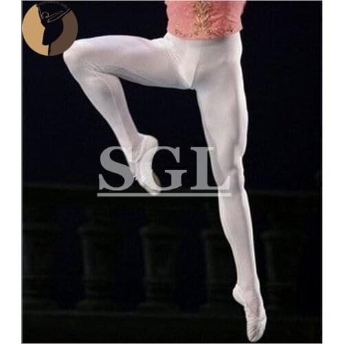 Male Ballet Pants Man Performance Socks Gypsy Pant For Boys Professional Dance Accessory White Black Color EL2007