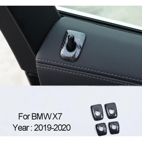 Stainless Steel Interior Door Lock Pin Pins Cover Trims For BMW 2019-2020 X7 Decoration Stickers 4pcs