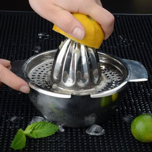 Portable lemon orange manual juicer 304 stainless steel kitchen accessories citrus tools 100% raw hand squeezed juice