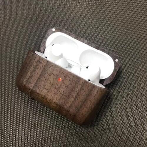 For AirPods Pro Hard Case Protective Solid wood Cover Case Shockproof Case For Airpods 3 Headphone box Case Accessory