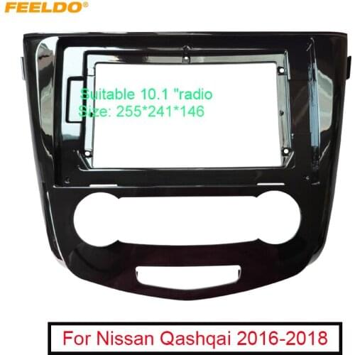 FEELDO Car Audio 10.1 Inch Big Screen Fascia Frame for Nissan Qashqai DVD Dash Panel Installation Mount Trim Kit #FD4371