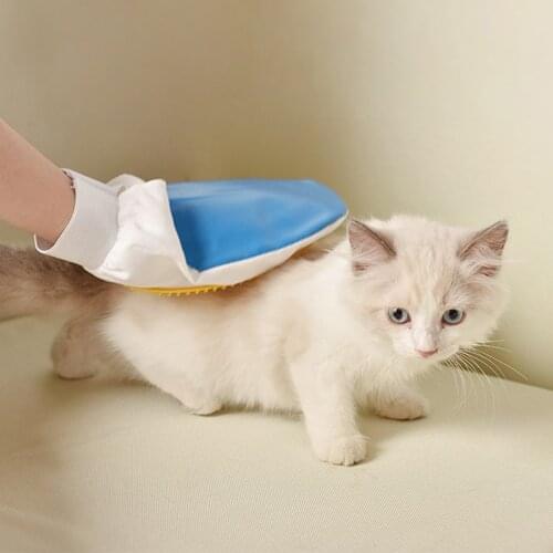 Cat Pet Grooming Glove Silicone Grooming Deshedding Brush Gloves Comb Glove For Pet Cats Cleaning Accessories For Cats