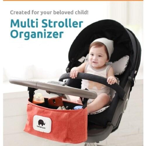 Baby Stroller Organizer Bag Mummy Diaper Bag Hook Baby Carriage Waterproof Large Capacity Stroller Accessories Travel Nappy Bag