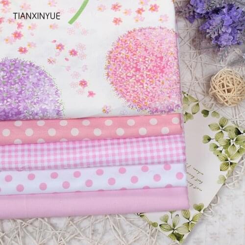 5pcs Pink and Purple Dandelion cloth fabric For sewing Patchwork fabric bed sheet cloth 40cm*50cm Cotton Fabric Free Shipping