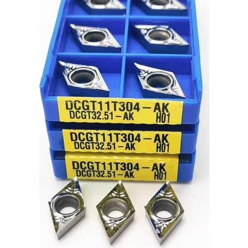 DCGT11T302 DCGT11T308-AK H01 carbide cutting insert DCGT11T304 CNC lathe tool milling insert aluminum turning tool