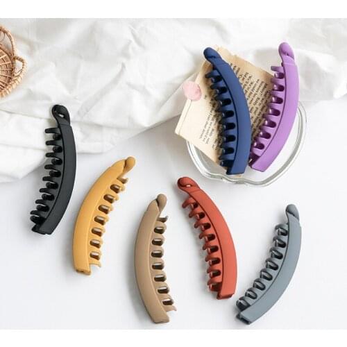 2020 New Claw Clip Women Hair Clips Matte Solid Color Elegant Ponytail Hairclip Crab for Hair Girls Hair Clips Hair Accessories