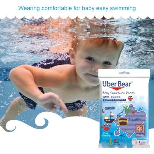 3 Size 1pc Childrens Cartoon Bear Swim Pants Disposable Swim Diapers Disposable Waterproof Pull-up Pants For Baby Kids Swimming