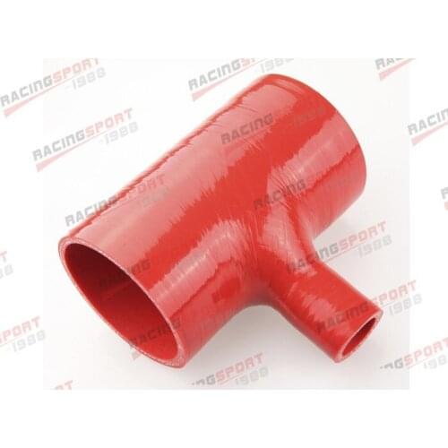 2.25" Silicone TPiece Hose Dump Valve Silicone Rubber Joiner Pipe Tee Blue/BLACK/RED