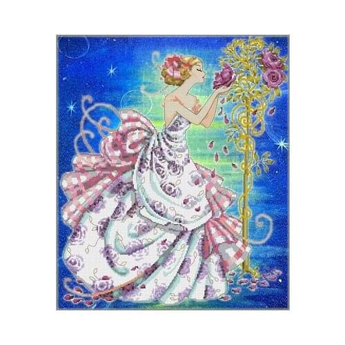 25-MD-124 with draw fabric cross-stitch cloth with beaded metal thread cross-stitch kit styles cross stitch kit