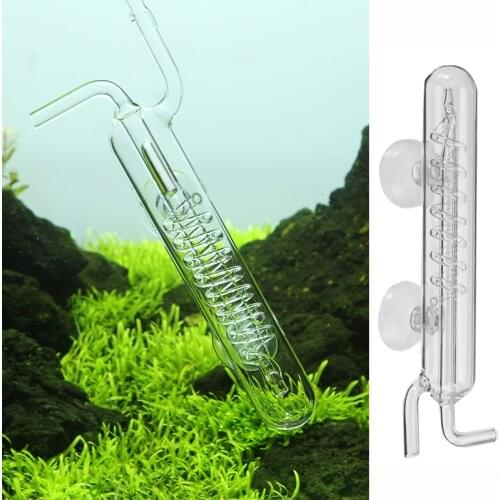 Aquarium Tank CO2 Diffuser Bubble Counter Spiral Glass Atomizer Regulator for Planted Tank with Suction Cup CO2 Equipments