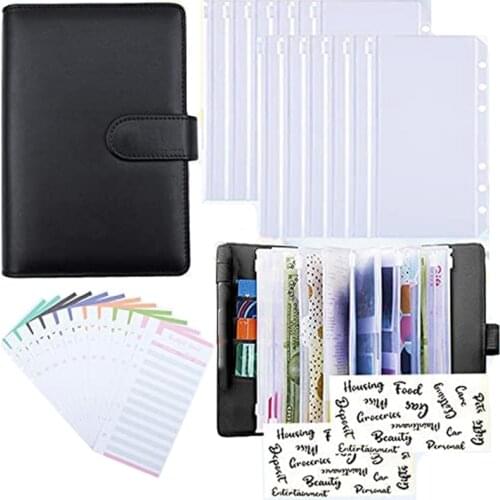 A6 Budget Binder,with Cash Envelope Pocket, PU Leather Budget Planning Notepad,This is a Special Gift for Students