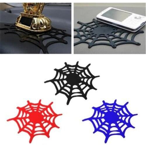 Car Non Slip Mat Silicone Grip Pad Sticky Spider Web Anti Skid Dash Sheet Cell Phone Holder Key Sunglasses Clip Accessories