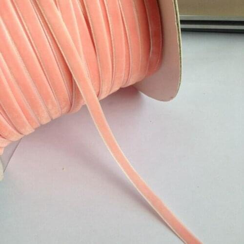 2/8" (6mm) 20Yards Champange Velvet Ribbon Lace Trims DIY Punk Rock Necklace Handmade Garments Accessories