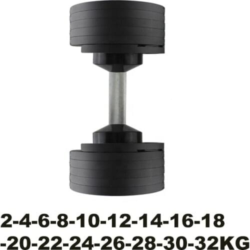 Hadley Free Shipping Cheap 32kg Top Selling Black Dumbbell Adjustable Barbell Kettlebell Set Rack Fitness Equipment Use For Home