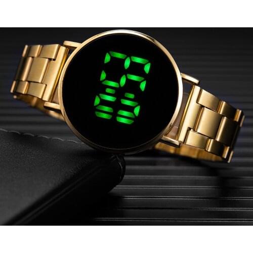 Luxury Digital Watches For Men Business Casual LED Watch Steel Strap Electronic Watches Gift Male Women Clock Digital Wristwatch