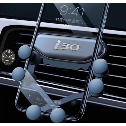 Gravity Car Mount Mobile Phone Holder Car Air Vent Clip Stand Cell phone GPS Support For Hyundai I30 Car Styling Accessories