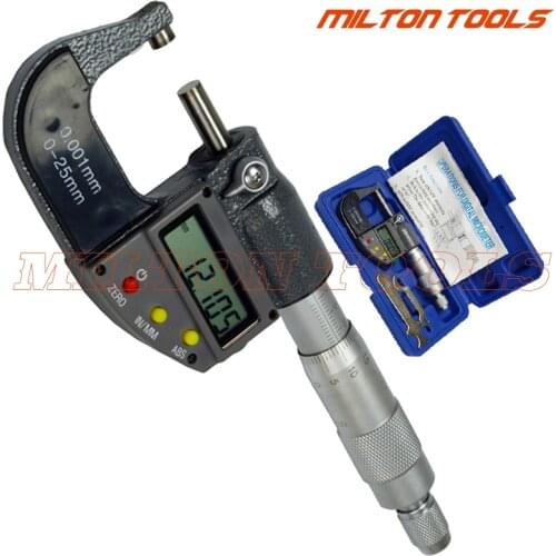 0-25mm 0-1 inch 0.001mm/0.00005'' Electronic Digital Micrometer outside micrometer caliper thickness gauge Measuring tool