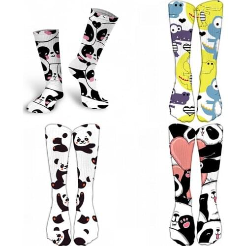 Cartoon Mens Cotton Colorful Funny Socks Novelty Panda Pattern Casual Crew Cool Skateboard Socks Christmas Calcetines