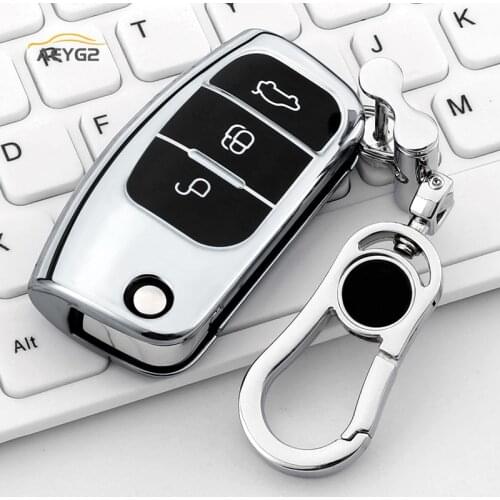 Soft TPU Car Remote Key Full Cover Case Shell For Ford Fiesta Focus 2 Ecosport Kuga Escape Falcon B-Max C-Max Eco Sport Galaxy