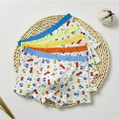 New Summer Boy Underwear Modal Car Cotton Printed Children Pantie Shorts Kid Clothes Accessories M-3XL Safe Random Colors