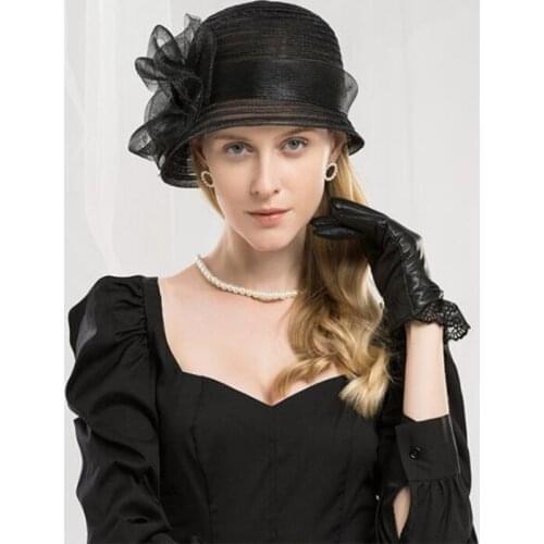 New Coming Hot Sale Early Spring Sweet Lovely British Elegant Top Hat Ladys Hat For Travelling