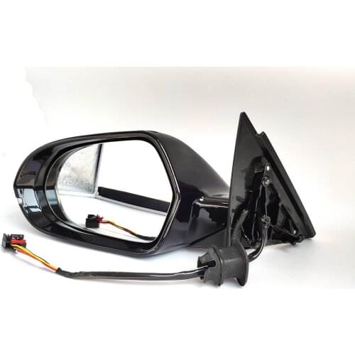 New 6 Pins Power Heated& Adjustable Glass LED Turn Signal Side View Mirror For Audi A6 C6 2009-2012