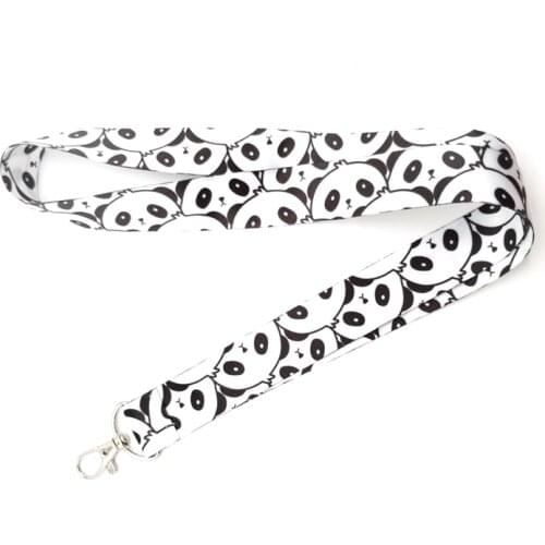 New cartoon panda Neck Strap Lanyards Badge Holder Rope Pendant Key Chain Accessorie