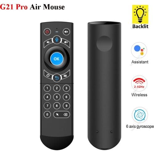 G21 PRO Q7 Air Mouse 2.4G Wireless Backlit Gyro IR Learning Voice Remote Control For Ugoos X3 PRO H96 MAX Android TV Box