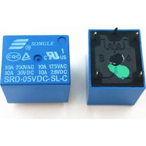 Relay SRD-05VDC-SL-C SRD-09VDC-SL-C SRD-12VDC-SL-C SRD-24VDC-SL-C 5PINS 5V 9V 6V 24V 12V High-quality 10A 250VA