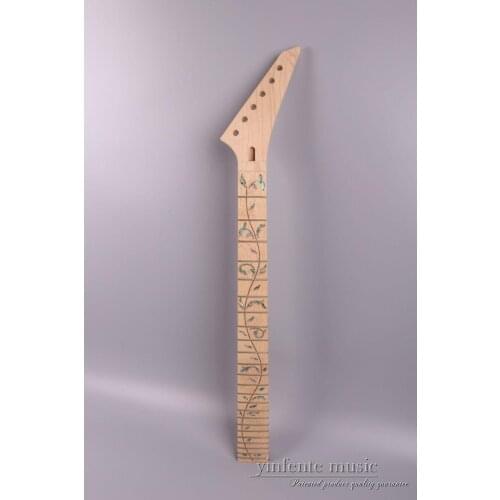 Electric guitar neck replacement 24 Fret 25.5" Fretboard Maple Truss Rod New #32