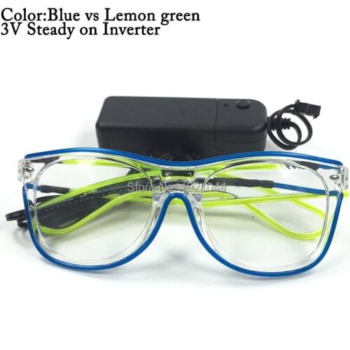 Lighting Glasses El Wire Neon LED Light Up Glasses For Party Favors Wholesale 50pcs Glowing Party Decoration