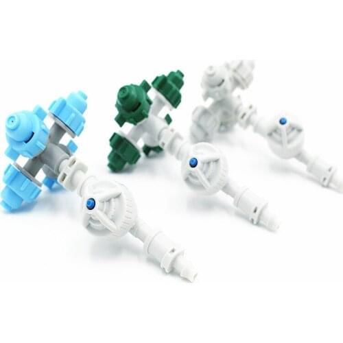 1PC Greenhouse Cross Mist Nozzle Fogger Sprinkler With Antidrip Hanging Sprayer Irrigation Cooling System