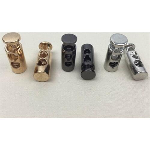 10PCs Metal Alloy Cord End Double Hole Bag Jacket Jeans Making Findings Garment Shoelace Hat Accessory Shoeware DIY Craft Supply