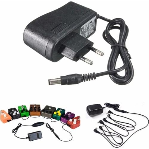 Guitar Effects Power Adapter 9V 1A Pedal Power Supply Adapter Guitar Effect Charger for Stompbox EU/UK Plug 2020