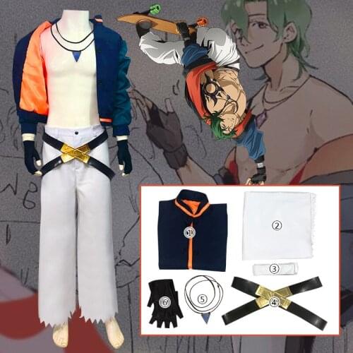 Anime SK8 the Infinity Joe/Kojirou Nanjou Cosplay Costume Men Jacket Pant Wig Halloween Carnival Party Uniform Outfit C117M296