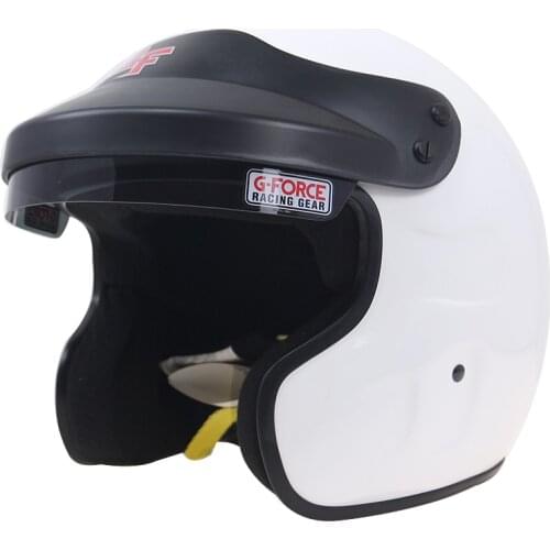 Car Racing gears Open Face helmet White Snell SA-2015 Motorcycle helmet DD ring buckle