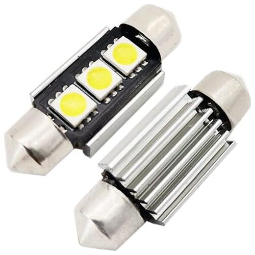 Car Led 3Smd 36mm Dc 12v Festoon Interior Dome Door Light White Lamp turn signal Bulb