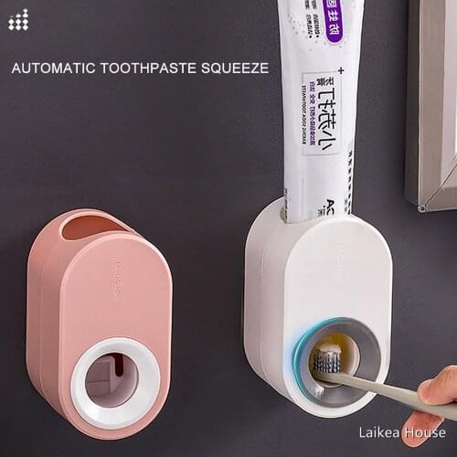 Household Automatic Toothpaste Squeezing Device Toilet Free Punching Wall-Mounted Bathroom High Quality PP Toothpaste Squeezer