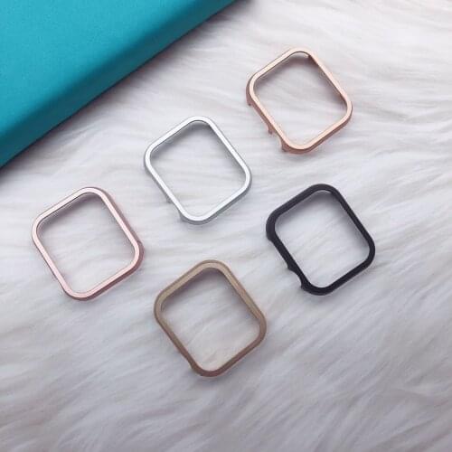 Cover For Apple Watch band 42mm 38mm 40mm 44mm for iwatch 5 4 3 2 1 Case metal frame protective Case screen protector plating