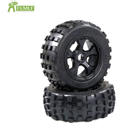 Four Generation Knobby Tire Assembly Kit 185*70 Fit for 1/5 Losi 5ive T ROFUN ROVAN LT KingmotorX2 Rc Car Toys Games Parts