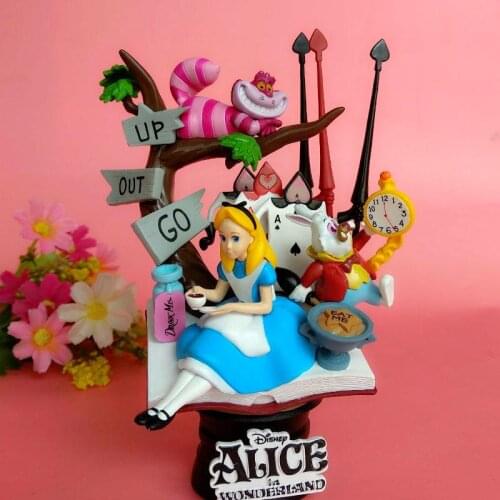 Disney Alice In Wonderland Princess 16cm Action Figure Anime Mini Decoration PVC Collection Figurine Toy Model for Children Gift
