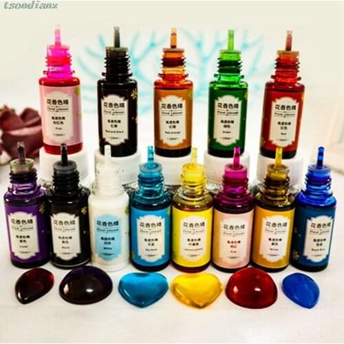13PCS/Set High Concentration Resin Liquid Pearl Coloring Dye Pigment Resin Epoxy Colorant For DIY Jewelry Making Crafts Tools
