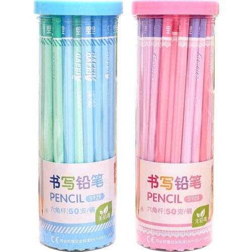 Pencil s929 student writing pen 2B exam barrel 50PCS/box barrel wholesale christmas kids drawing pencil set pencils for school