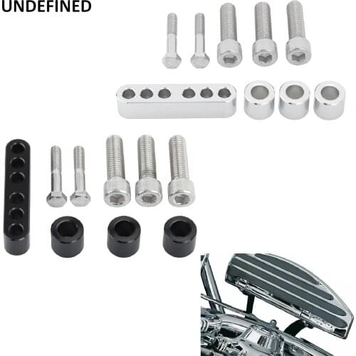 Motorcycle 3/4" Driver Front Floorboard Extension Spacer Kit Black For Harley Touring Road King Street Electra Glide 1992-2008